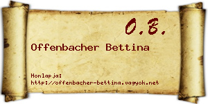 Offenbacher Bettina névjegykártya