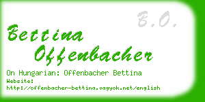 bettina offenbacher business card